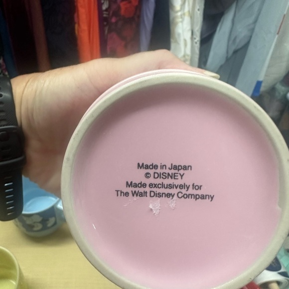 Walt Disney Rare Mickey Mouse Set Of 4 Stackable Colored Ceramic Mugs EUC - Picture 7 of 7